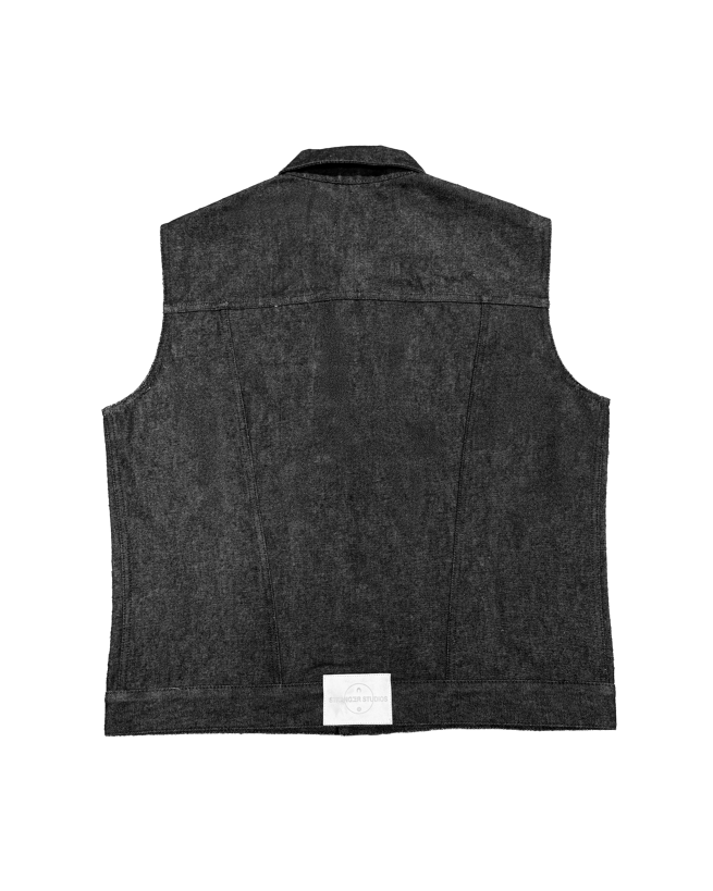 RAW DENIM TRUCKER VEST